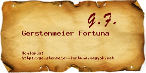 Gerstenmeier Fortuna névjegykártya